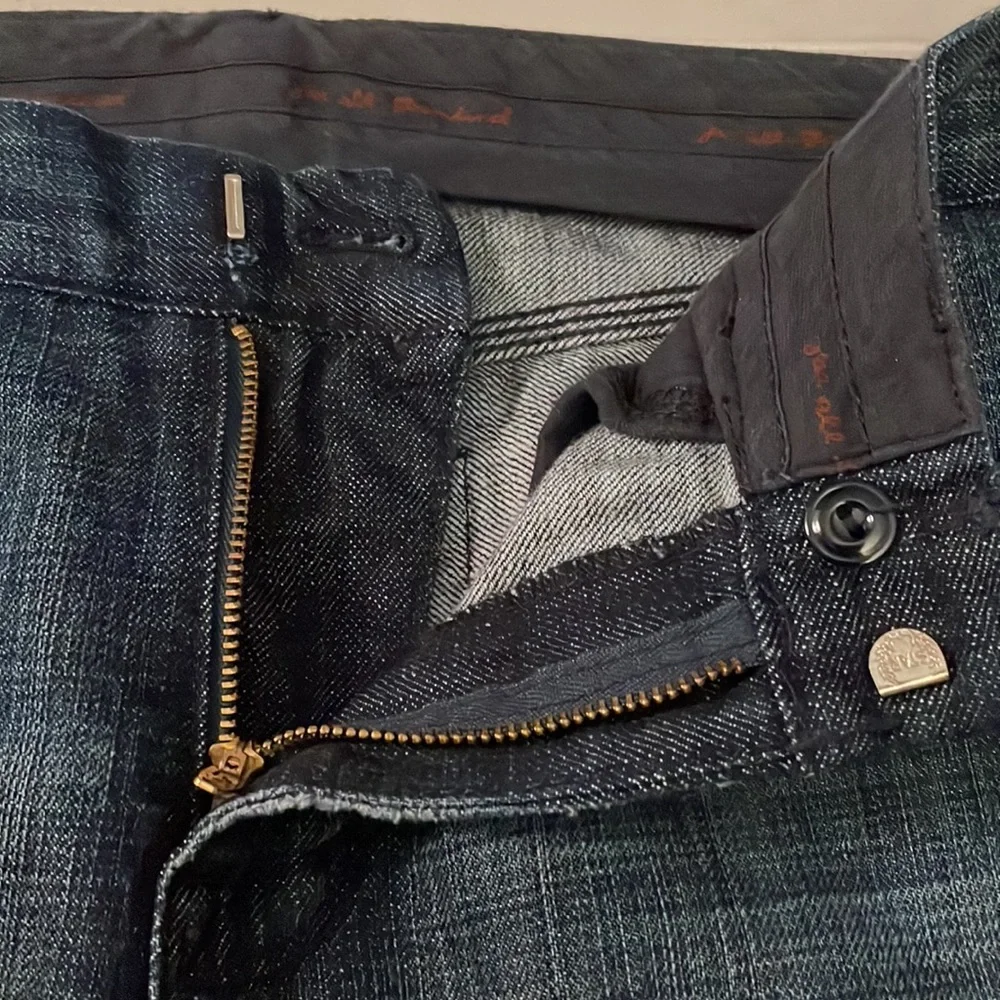 7 for All Mankind Camilla Wide Leg/Gaucho/Crop Jeans in Dark Seville - Picture 15 of 16